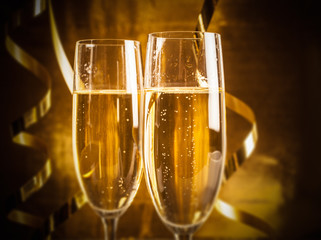 Pair of champagne flutes