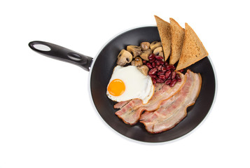 Fried egg with bacon