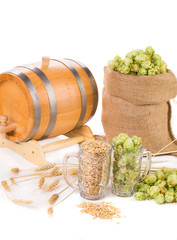 mugs with barley and hop