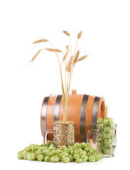 mugs with barley and hop