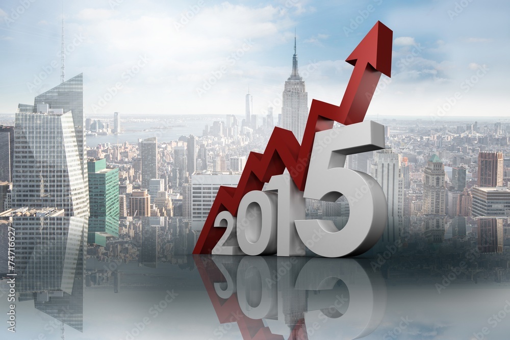 Poster Composite image of 2015 with red arrow