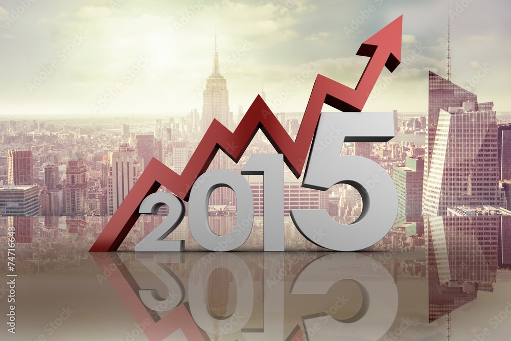 Poster Composite image of 2015 with red arrow