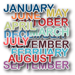 Vector Months background