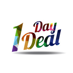 1 Day Deal Colorful Vector Icon Design