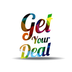 Get Your Deal Colorful Vector Icon Design