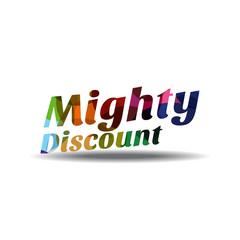 Mighty Discount Colorful Vector Icon Design