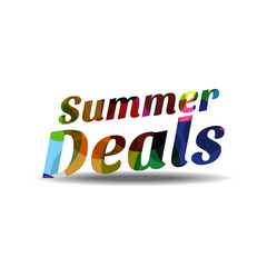 Summer Deals Colorful Vector Icon Design