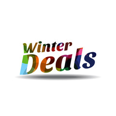 Winter Deals Colorful Vector Icon Design
