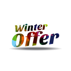 Winter Offer Colorful Vector Icon Design