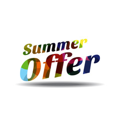 Summer Offers Colorful Vector Icon Design