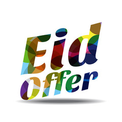 Eid Offer Colorful Vector Icon Design