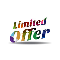 Limited Time Offer Colorful Vector Icon Design