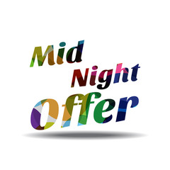 Midnight Offer Colorful Vector Icon Design