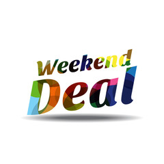 Weekend Deal Colorful Vector Icon Design