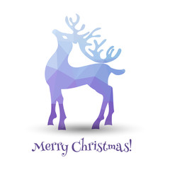 Abstract polygonal deer. Geometric hipster illustration.