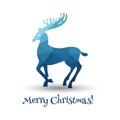 Abstract polygonal deer. Geometric hipster illustration.