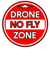 No entry style Drone No Fly Zone sign