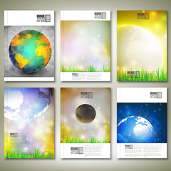 Abstract world globe background. Brochure, flyer or report for