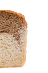 Brown white bread slice.
