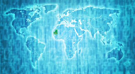 Mauritania territory on world map