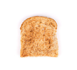 Brown white bread slice.