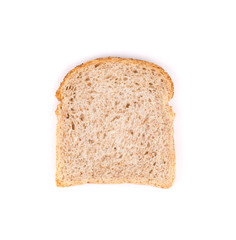 Brown white bread slice.