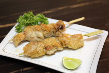 Japanese food chicken Yakitori grilled