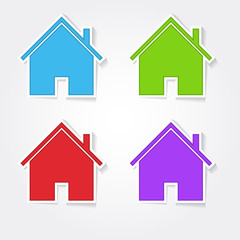 Fototapeta premium Home Colorful Vector Icon Design