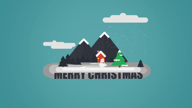 merry cristmas and happy new year 2015 Animation