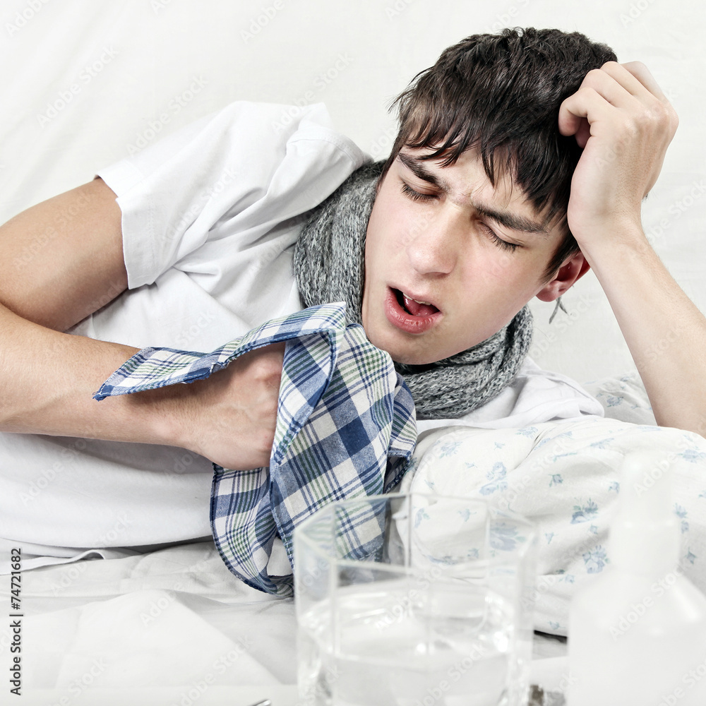 Wall mural Sick Young Man