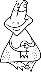 frog or toad cartoon coloring page