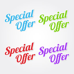 Special Offer Colorful Vector Icon Design