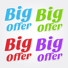 Big Offer Colorful Vector Icon Design