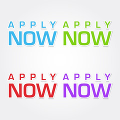 Apply Now Colorful Vector Icon Design