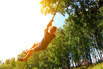 Kid Bungee jumping