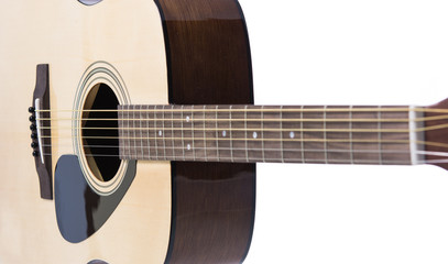 Obraz na płótnie Canvas Detail closeup of classic guitar