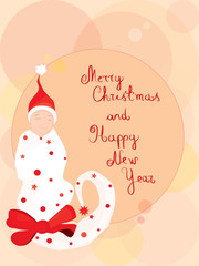 Happy New Year theme with baby