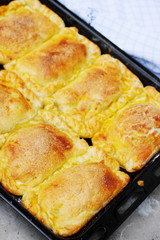 pies on a baking sheet