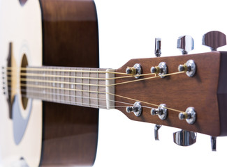 Detail closeup of classic guitar