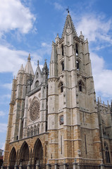Fototapeta premium Roman catholic Santa Maria de Leon Cathedral in Spain