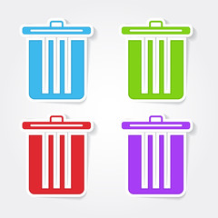 Recycle Bin Colorful Vector Icon Design