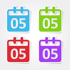 Calender Sign Colorful Vector Icon Design