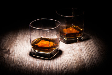 whiskey in glasses