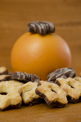 Grapefruit and cookies.