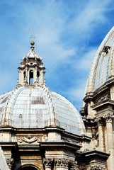 Fototapeta na wymiar View of top of St Peter Basilica roof on May 31, 2014