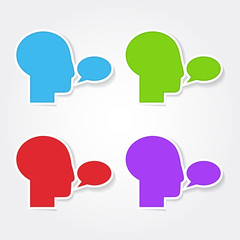 Talk Colorful Vector Icon Design