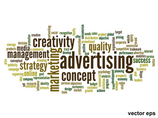 Fototapeta premium Vector conceptual advertising business word cloud