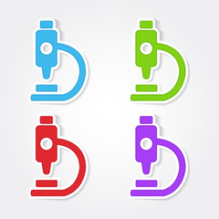 Microscope Colorful Vector Icon Design