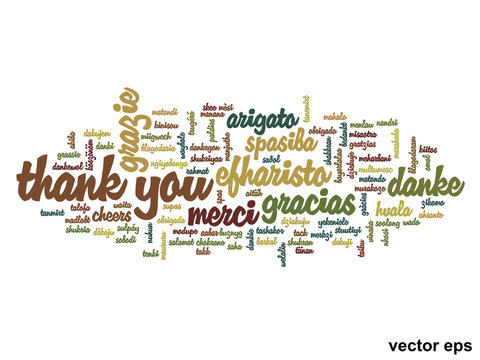 Conceptual thank you word cloud