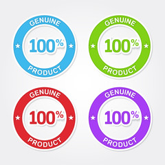 Genuine Product Colorful Vector Icon Design